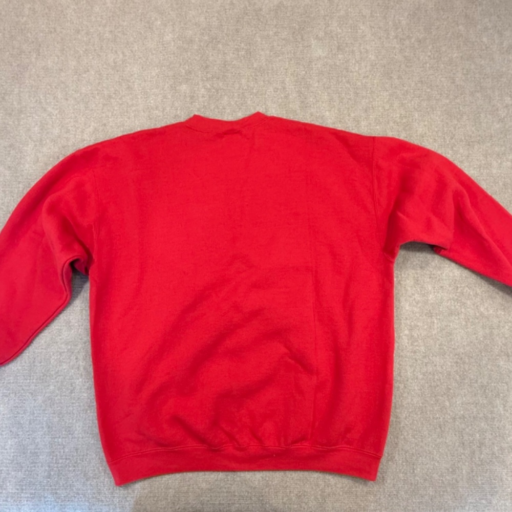 Vintage 90s LEE CWA Union Sweatshirt Size 2XL USA Heavyweight Red Crewneck - Picture 7 of 7